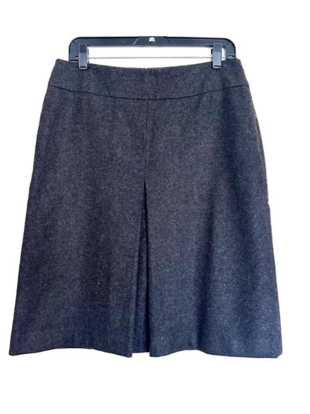 Wool Blend Charcoal Gray A-Line Skirt Size 10